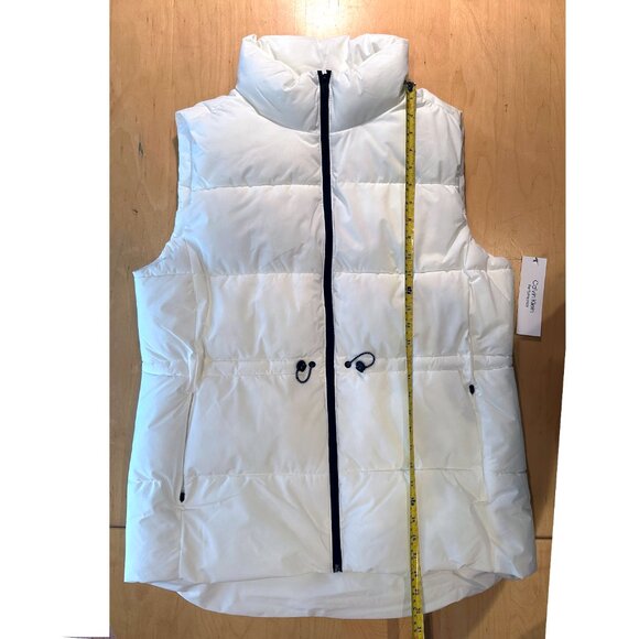 SOLD—Calvin Klein Performance White Quilted Puffer Vest Size Medium - Picture 8 of 12